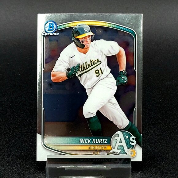 Three 2025 Nick Kurtz RC Topps 35th, Archives, Bowman Chrome Athletics - Picture 2 of 7